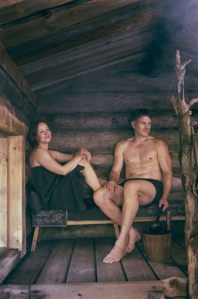 Черпак (лейка) Rento 43 см бамбук, темный для бани и сауны 9_111823 фото