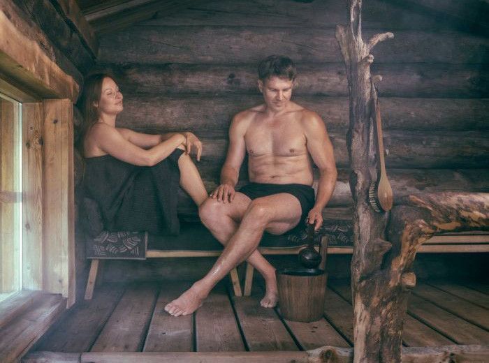 Черпак (лейка) Rento 43 см бамбук, темный для бани и сауны 9_111823 фото