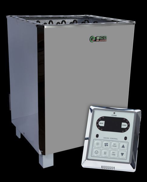 Электрокаменка для сауны и бани EcoFlame SAM D-12 12 кВт + пульт CON6 106486 фото
